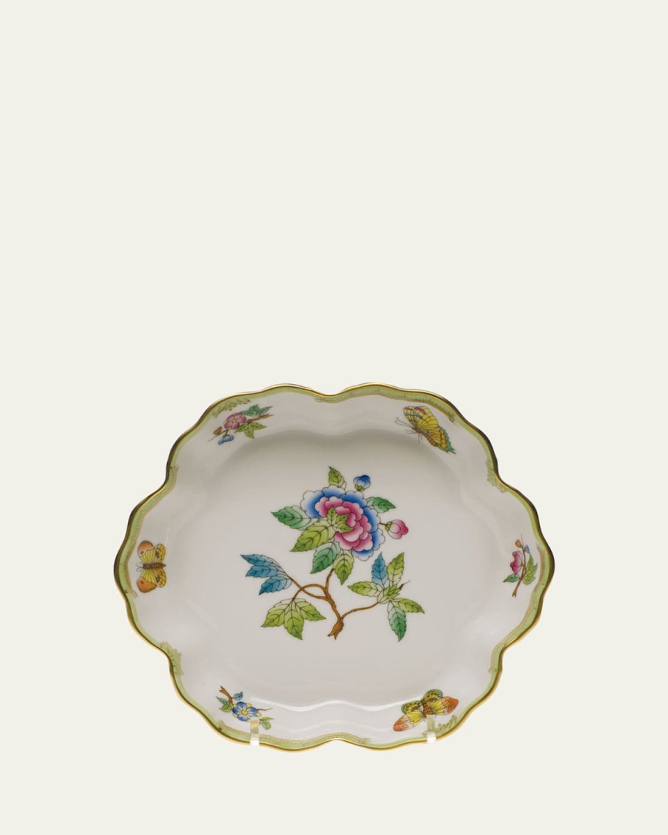 Queen Victoria Green Fruit Bowl